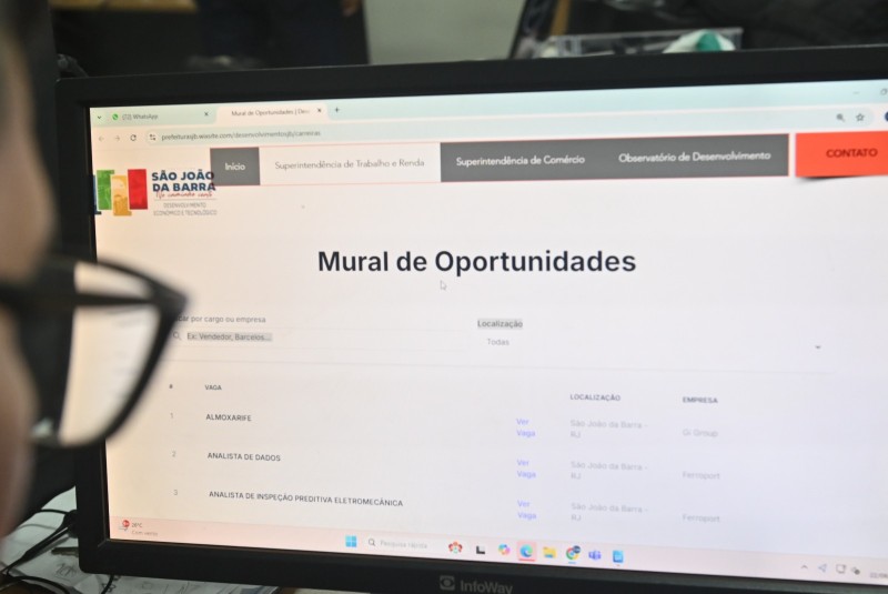 Mural de Oportunidades de SJB com 198 vagas disponíveis na região