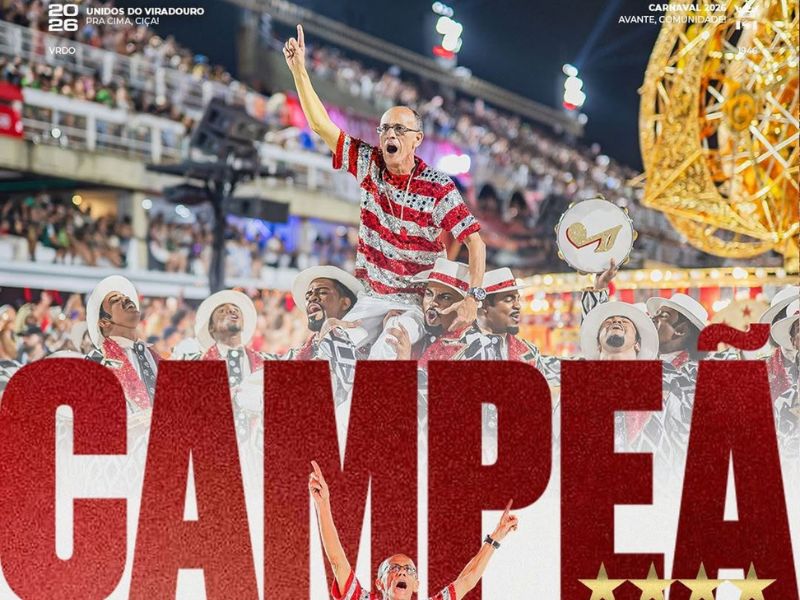 Viradouro é campeã do carnaval do Rio pela 4ª vez