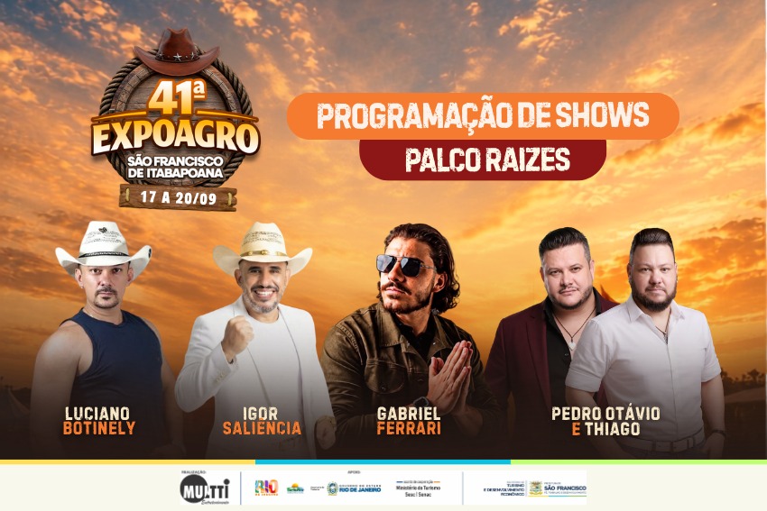 Palco Raízes valoriza artistas locais durante a 41ª Expoagro de São Francisco de Itabapoana